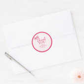 Kleine Miss Onederful Roze boog Eerste Verjaardag Ronde Sticker (Envelop)