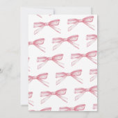 Kleine Miss ONEDERFUL Roze Bow Meisje 1e Verjaarda Kaart (Achterkant)