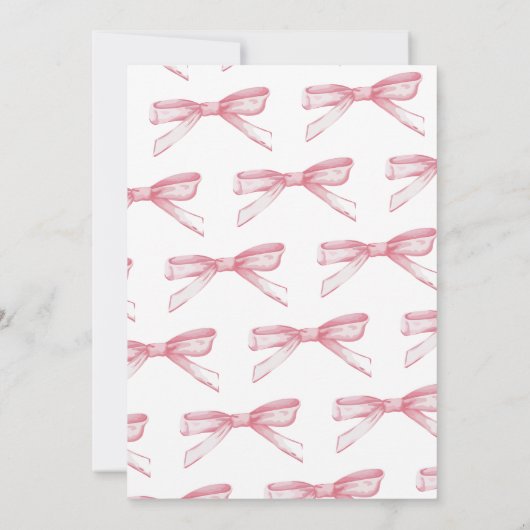 Kleine Miss ONEDERFUL Roze Bow Meisje 1e Verjaarda Kaart (Achterkant)