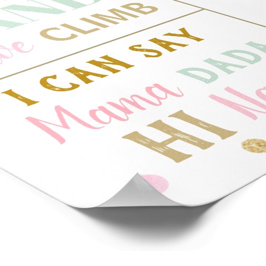 Kleine Miss Onederful Roze Mijlstaarder Stats Poster (Hoek)