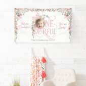 Kleine Miss Onederful, Wildflower 1e verjaardag Spandoek (Insitu)