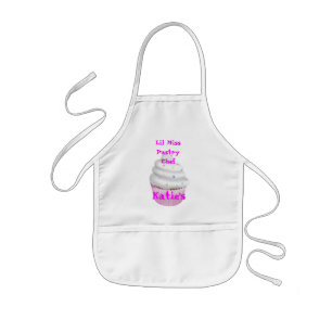 KLEINE MISS PASTRY CHEF CUPCAKE APRON KINDER SCHORT