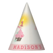 Kleine Miss Pink Cupcake Schattige Meisje's 1e Ver Feesthoedjes (Links)