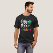 Kleine Miss Pre K Terug naar School Meisjes Kinder T-shirt (Voorkant volledig)