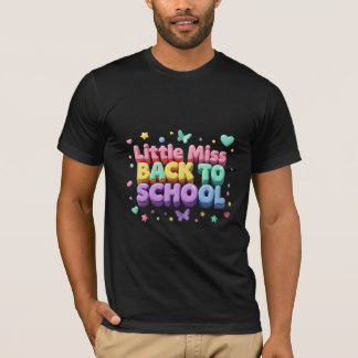 Kleine Miss Terug naar School 3D Pastel T-shirt