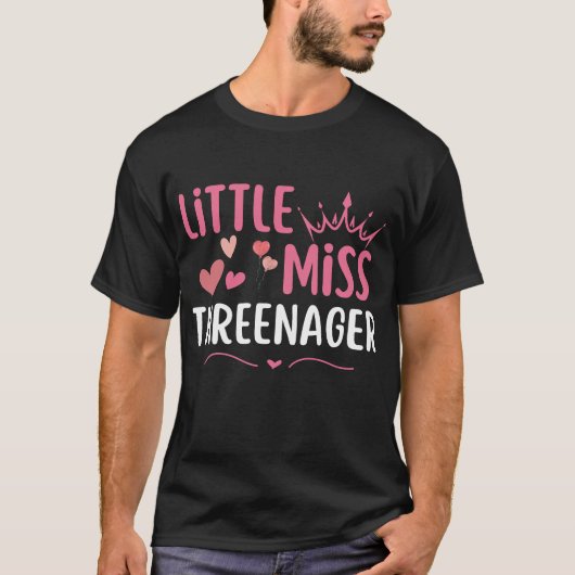 Kleine Miss Threenager T-shirt (Voorkant)