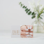 kleine mode schoonheidsnagelspijker visitekaartje (Staand voorkant)