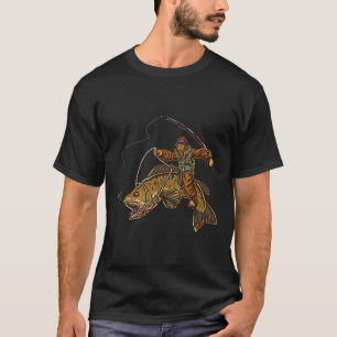Kleine mond Byss vissen Bigfoot visser T-shirt