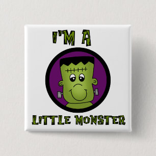 Kleine Monster Halloween Tshirts en cadeaus Vierkante Button 5,1 Cm