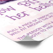 Kleine Monster Meisje Baby shower Grote Buik Teken Poster (Hoek)