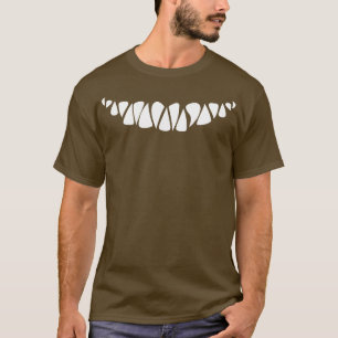 Kleine Monster Mond Tanden grappig gezichtsmasker T-shirt