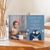 Kleine Monster | Platte fotokaart voor bedankt
