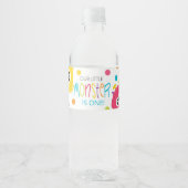 Kleine Monster verjaardagsfeestje waterfles labels Waterfles Etiket (Voorkant)