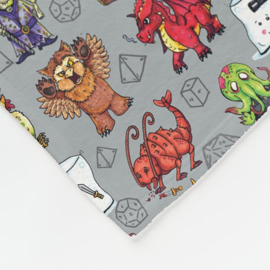 Kleine Monsters Fleece Deken (Hoek)