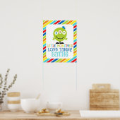 Kleine Monsters Love Inname Baths Children's Print (Keuken)