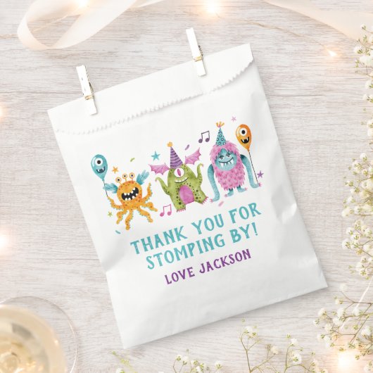 Kleine Monsters Verjaardagsfeestje Bedankzakje (Geknipt)