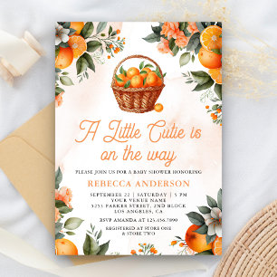 Kleine Moppie Citrus Sinaasappel Mandje Baby Showe Kaart
