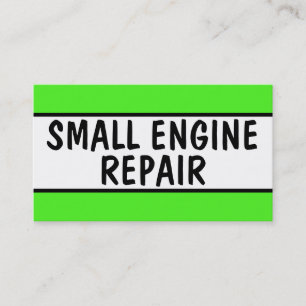 Kleine Motor reparatie Neon Green Visitekaartje
