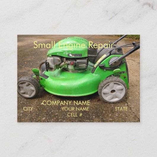 Kleine motorreparatie / landscaping Visitekaartje (Voorkant)