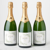 Kleine Mr. Miss ONEderful Baby First Birthday Sparkling Wijnetiket (Flessen)