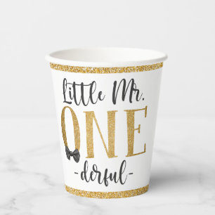Kleine Mr. One Derful 1st Birthday Paper cup Papieren Bekers