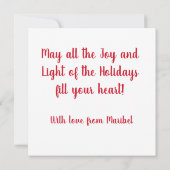 Kleine muis Decoreert de kerstboom (Achterkant)