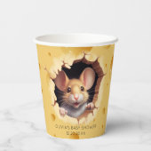 Kleine muis in Baby shower Papieren Bekers (Achterkant)
