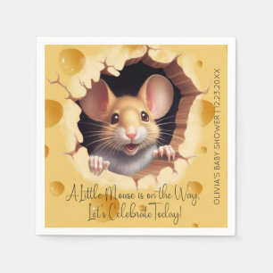 Kleine muis in Baby shower Servet