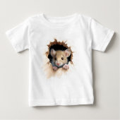 Kleine Muis Shirt Bord Peeking (Voorkant)