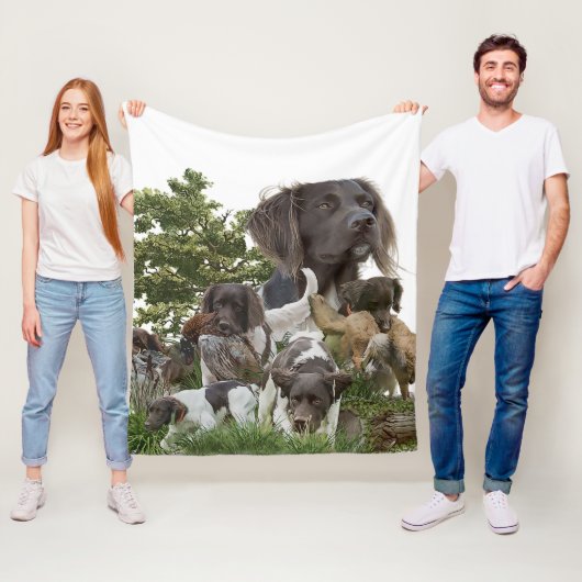 Kleine Munsterlander Fleece Deken (In situ)