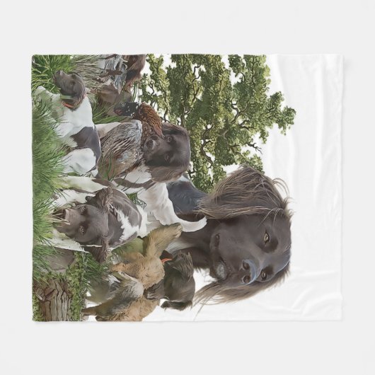 Kleine Munsterlander Fleece Deken (Voorkant (Horizontaal))
