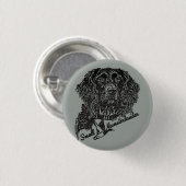 Kleine Munsterlander (logo) Ronde Button 3,2 Cm (Voorkant /achterkant)