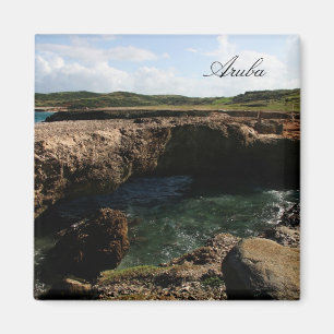 Kleine natuurlijke brug in Aruba magnet Magneet