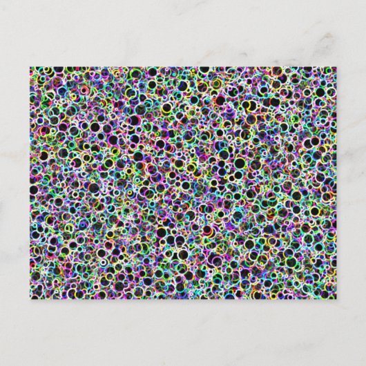 Kleine neon cirkels Briefkaart (Voorkant)