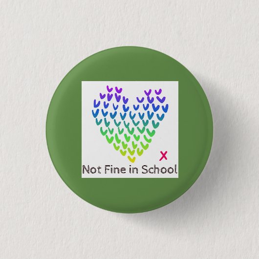 Kleine NFIS-badge (groen) Ronde Button 3,2 Cm (Voorkant)
