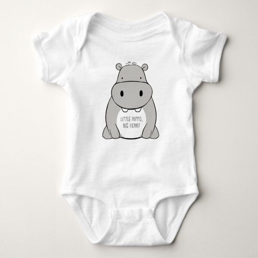 Kleine nijlpaard, groot hart. romper (Voorkant)