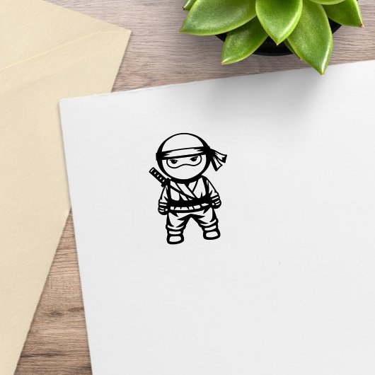 Kleine Ninja Warrior 1x1 Rubberstempel