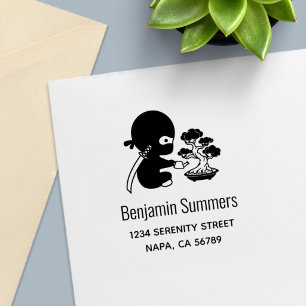 Kleine Ninja Water Bonsai Boom Adres Zelfinktende Stempel