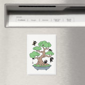 Kleine Ninjas in Bonsai-boom Magneet (Insitu (Vaatwasser))