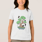 Kleine Ninjas in Bonsai-boom Tri-Blend Shirt (Voorkant)