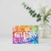 Kleine nota op cadeaukaart Eetherische Bloom Informatiekaartje (Staand voorkant)