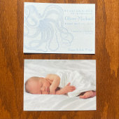 Kleine Octopus Geboorte Aankondiging Baby Boy