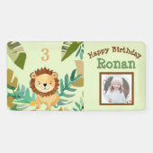 Kleine Oerwoud Prince Lion Verjaardag Spandoek (Horizontaal)