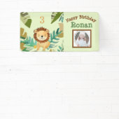 Kleine Oerwoud Prince Lion Verjaardag Spandoek (Insitu)