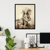 Kleine, Oglala-leider op Wounded Knee SD 1890 Poster (Thuiskantoor)