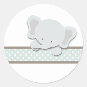 Kleine Olifant {Blauwgroen}   STICKERS