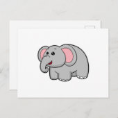 Kleine olifant briefkaart (Voorkant / Achterkant)