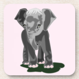 Kleine olifant Onderzetter _ Uw kleur - Tekst