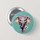Kleine olifant ronde button 5,7 cm (Voorkant /achterkant)