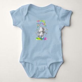 Kleine Olifant Spetterende Kleur Romper